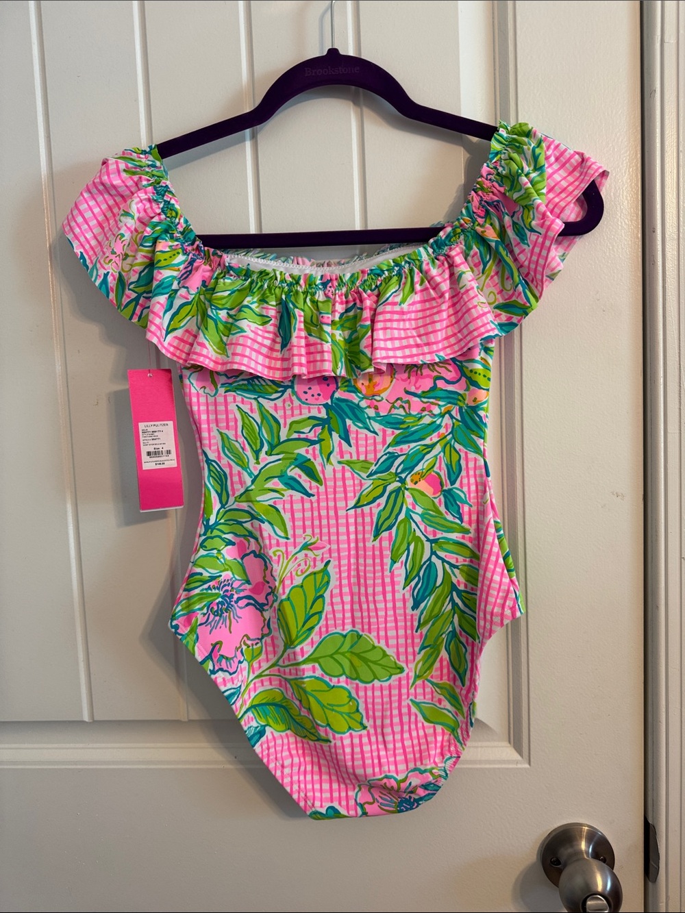 Fiesta One Piece Don’t Stop Beleafing Lilly Pulitzer bathensuit - Picture 3 of 5
